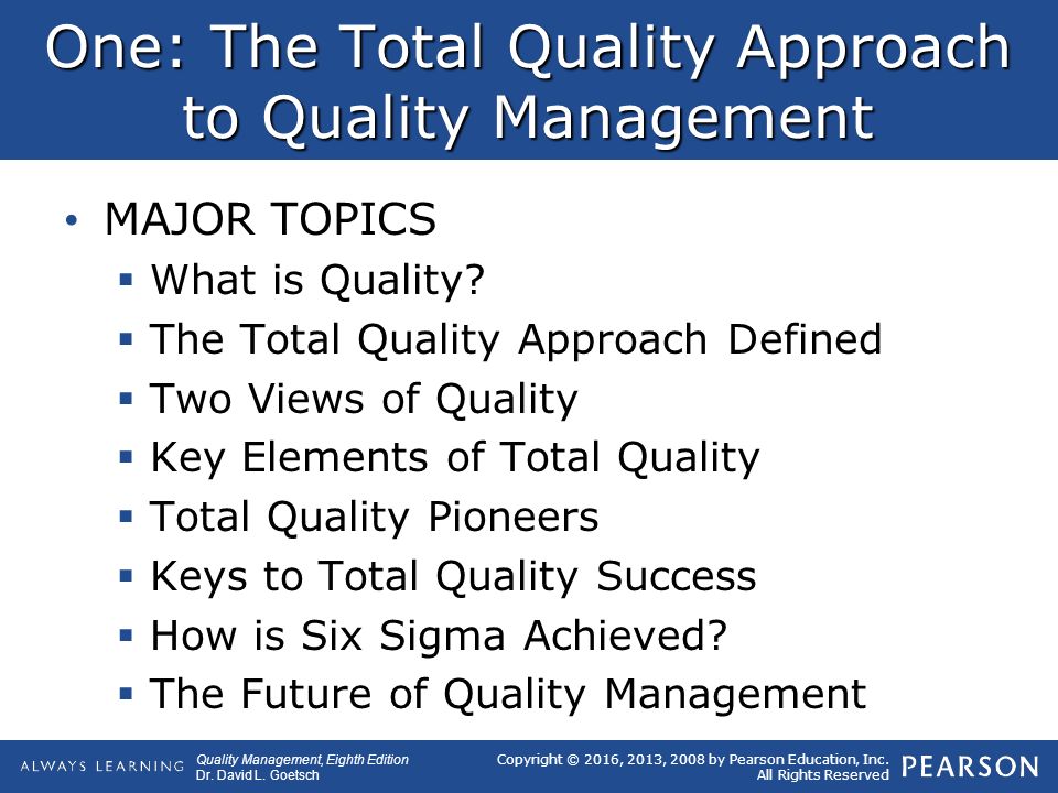 Introduction and Implementation of Total Quality Management (TQM)